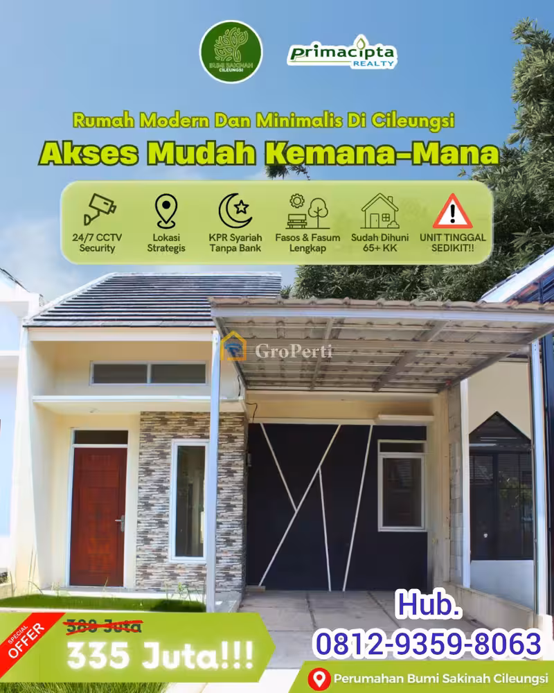 Rumah Murah Cileungsi Cibubur Dekat Kota Wisata Cibubur dan Pintu Tol JORR 2 - 2