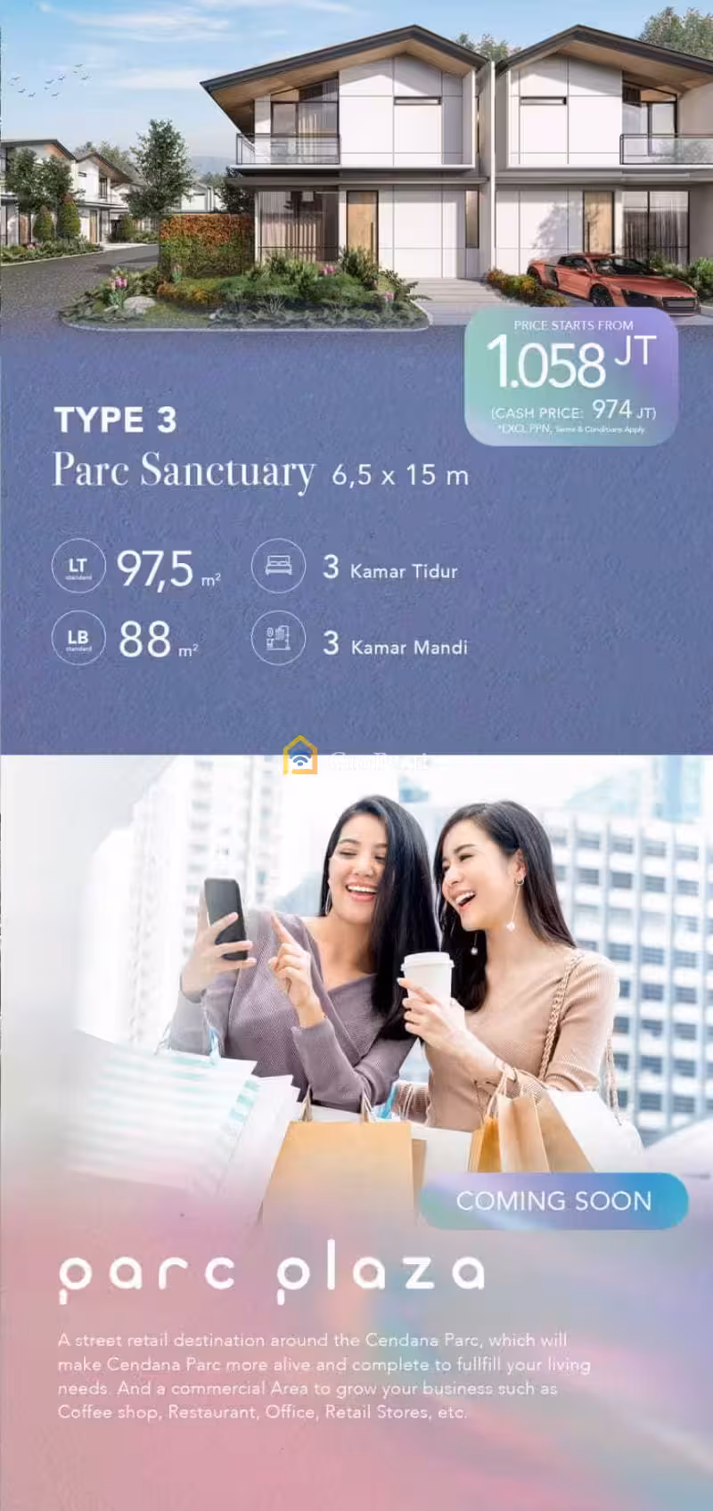 Dijual Rumah Baru di Jalan Pasir Randu Cendana Parc North Type 2 Std K - 3