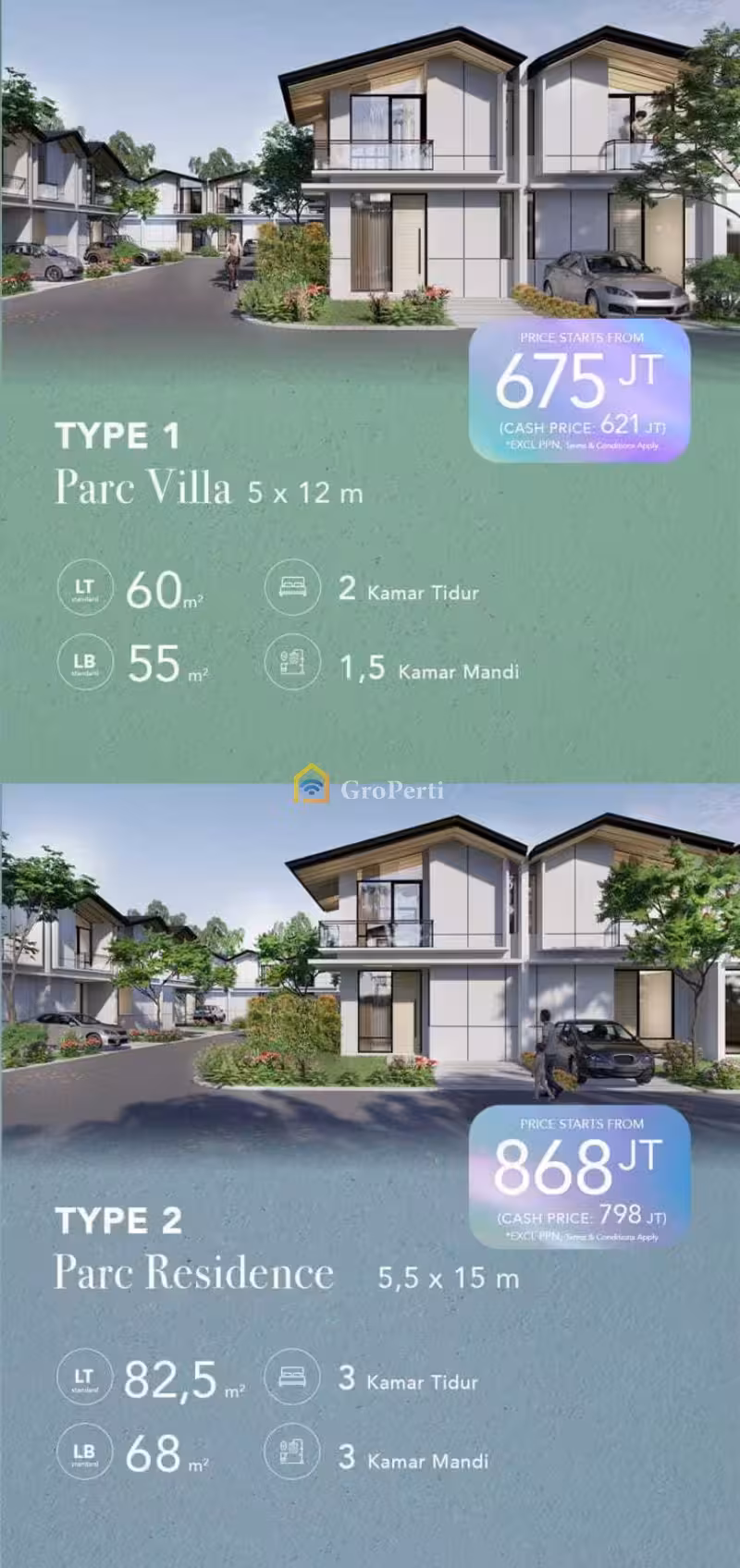 Dijual Rumah Baru di Jalan Pasir Randu Cendana Parc North Type 2 Std K - 2