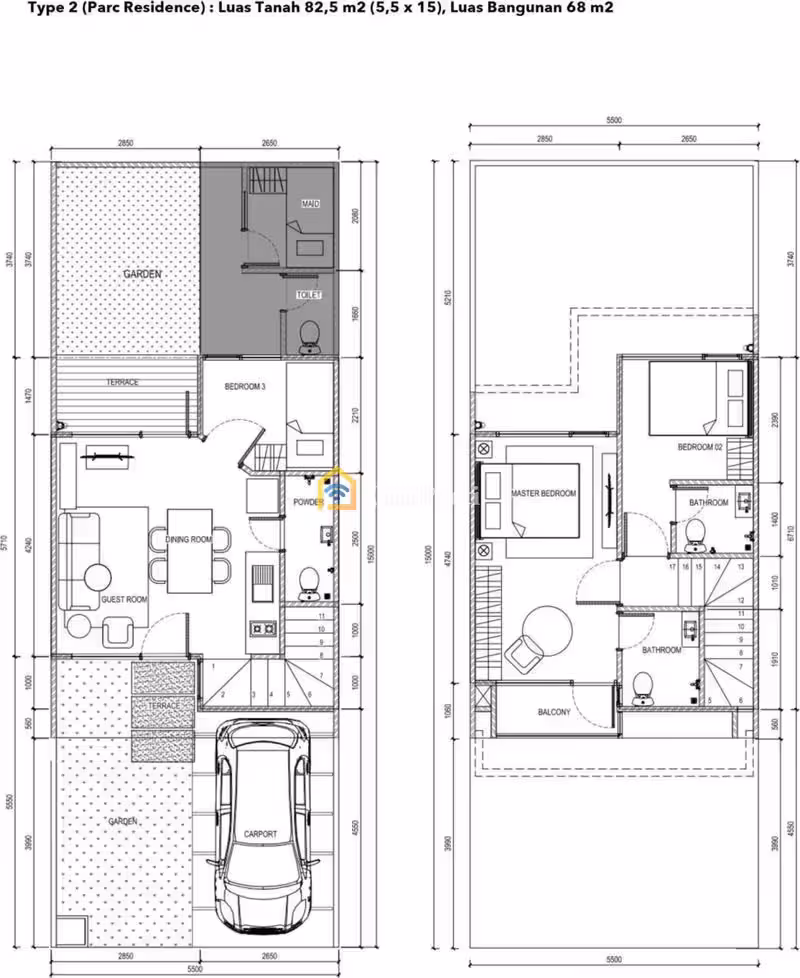 Dijual Rumah Baru di Jalan Pasir Randu Cendana Parc North Type 1 - 5